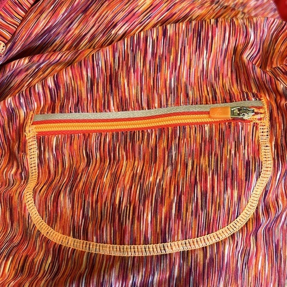 Athleta Gem Pop Space Dye Run Tank Tops size Medium Orange Multi Color - Picture 8 of 8